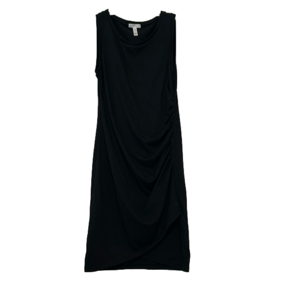 Leith Black Ruched Mini Dress, Small